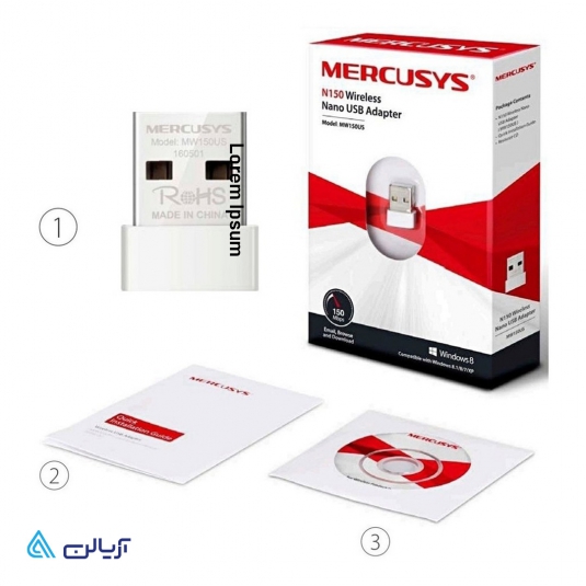 کارت شبکه مرکوسیس USB بی‌ سیم-MW150US USB Adapter