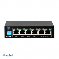 سوئیچ شبکه PoE دی لینک 6 پورت DES-F1006P-E
