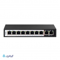 سوئیچ 8 پورت گیگابیتی PoE با 2 پورت uplink دی لینک مدل DGS-F1010P-E