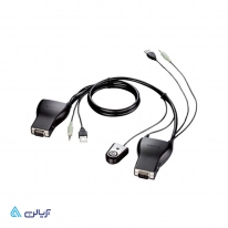 سوییچ 2 پورت USB KVM دی-لینک مدل KVM-221 با جک 3.5 میلی‌متری صدا