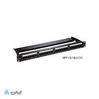 پچ پنل بدون شیلد فول لودد 24 پورت دی لینک مدل NPP-C61BLK241