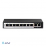 سوئیچ 8 پورت گیگابیتی PoE با 2 پورت uplink دی لینک مدل DGS-F1010P-E